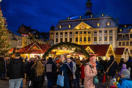 Abends auf dem Coburger Weihnachtsmarkt